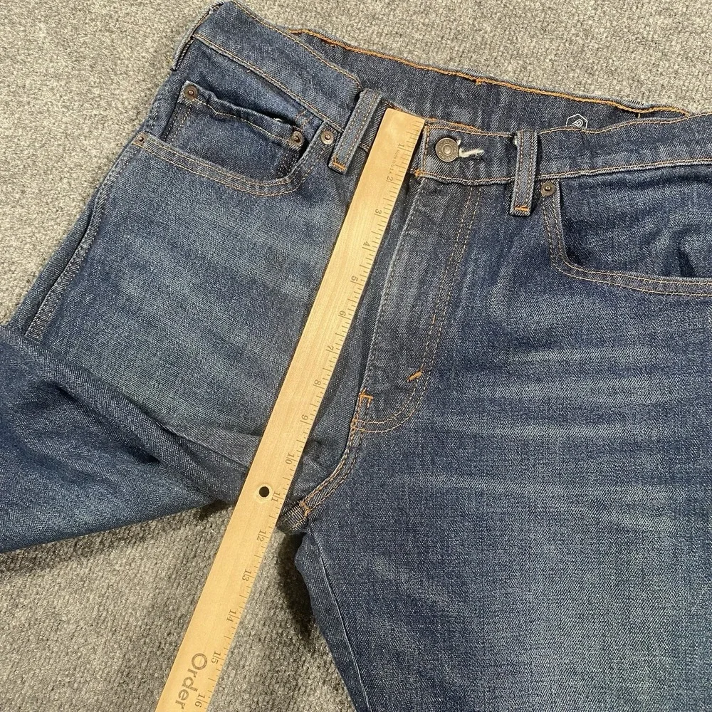 Levis Western Fit Cowboy Denim Blue Jeans Mens 33x30 Faded Whiskered Strong